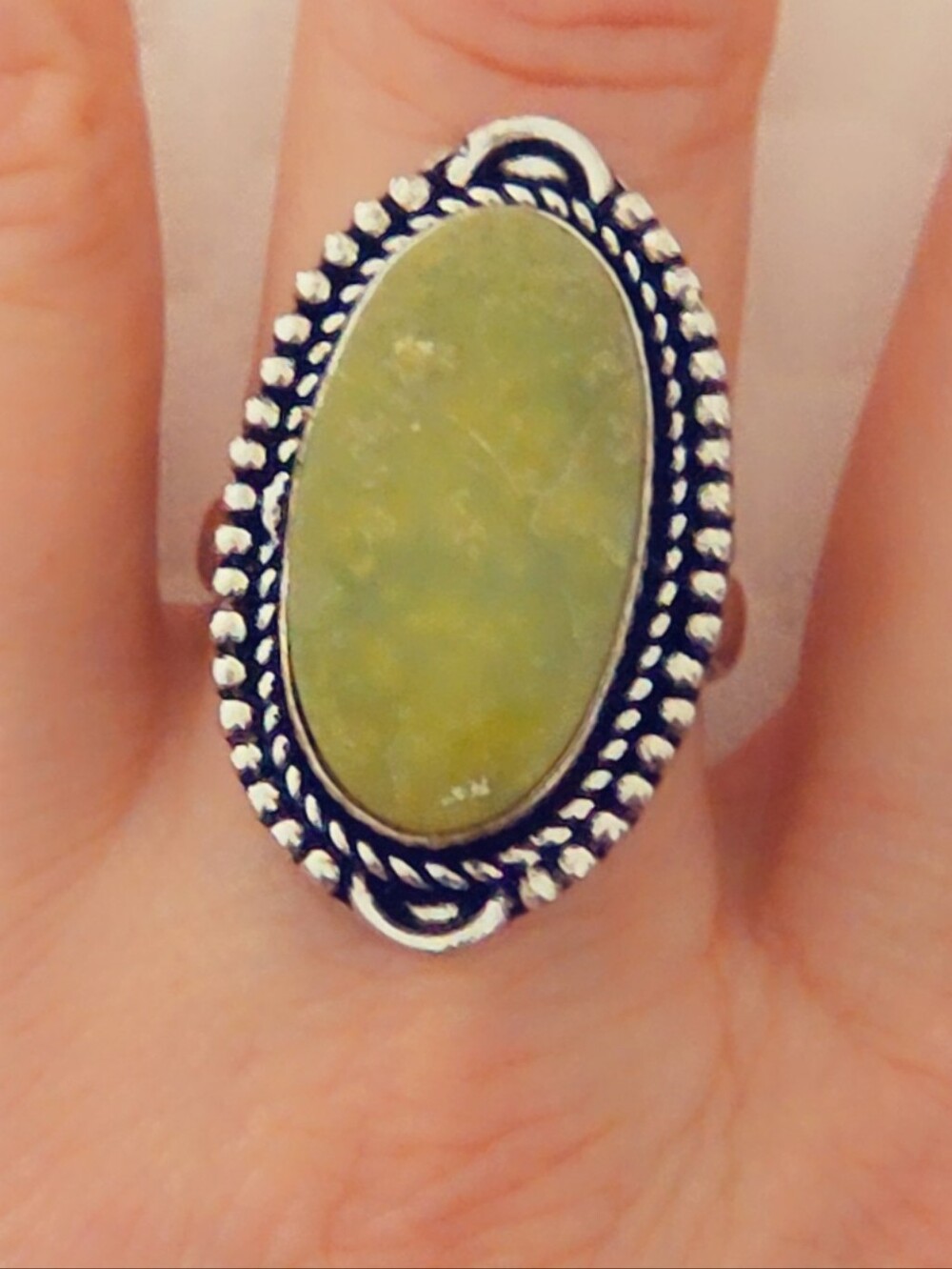 Adjustable Gemstone Statement Ring Overlay Sterling Silver Plated
